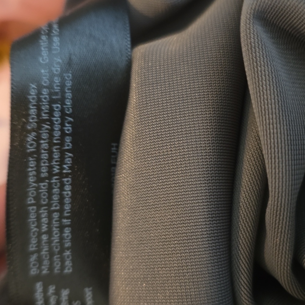 Eileen Fischer Stretch Velvet Knit Ankle Length Leggings Large Charcoal Gray - Picture 10 of 10